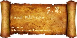 Faigl Mónika névjegykártya