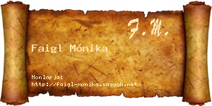 Faigl Mónika névjegykártya